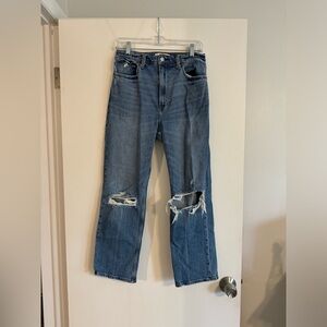 Abercrombie & Fitch The Ankle Straight Ultra High Rise Jeans